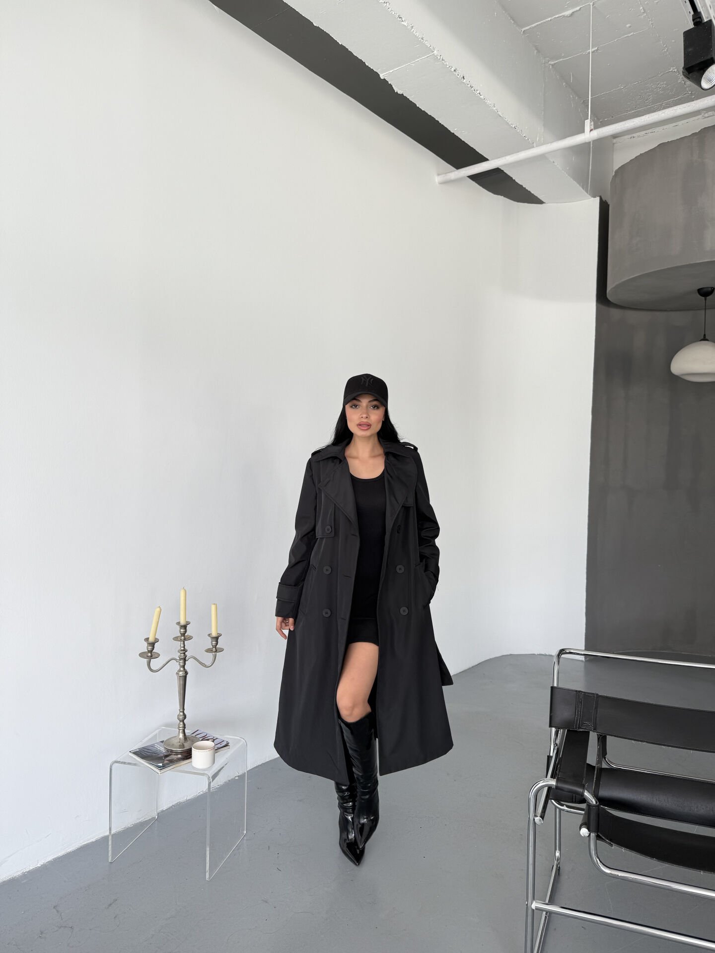 Astarlı Düğme Detay Trençkot