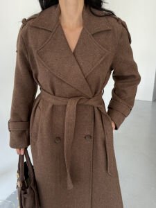 Astarlı Kaşe Kaban M - kahverengi