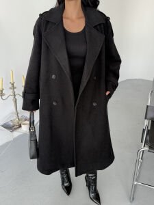 Astarlı Kaşe Kaban S - siyah