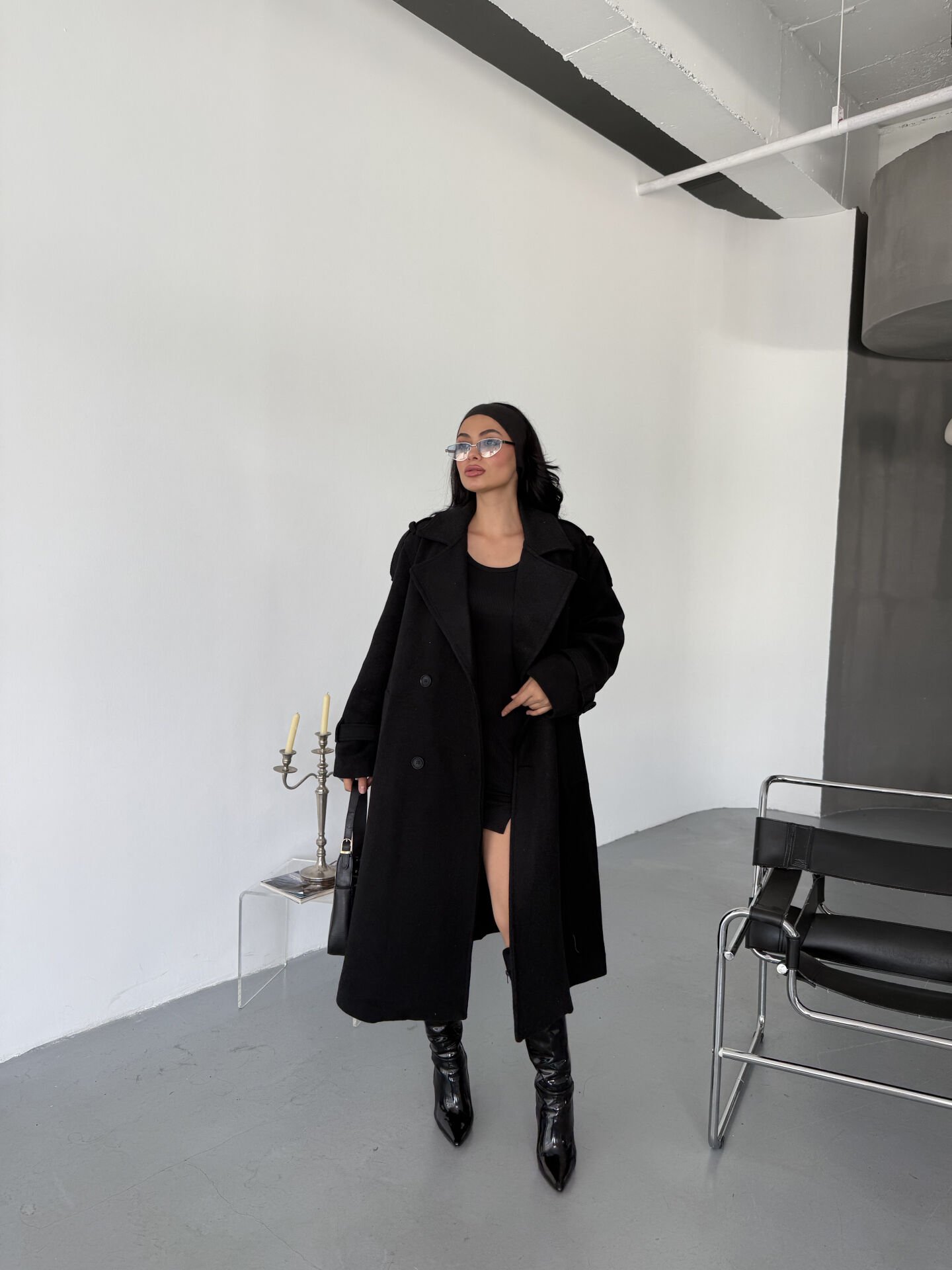 Astarlı Kaşe Kaban M - siyah