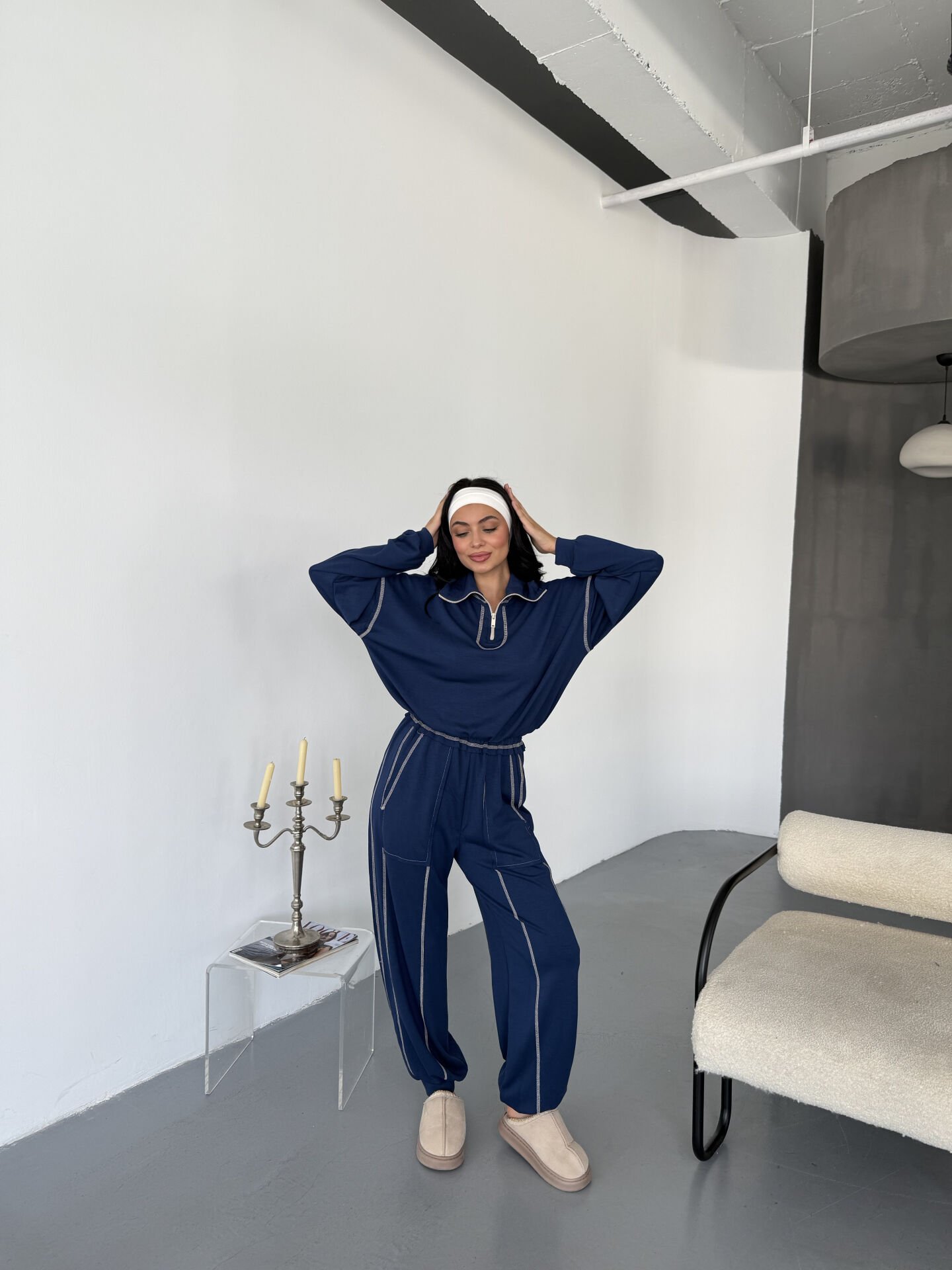 Oysho Çizgi Detay Takım S - lacivert