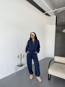 Oysho Çizgi Detay Takım S - lacivert