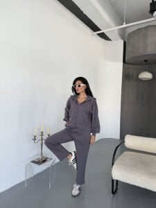 Oysho Fermuarlı Takım M - gri