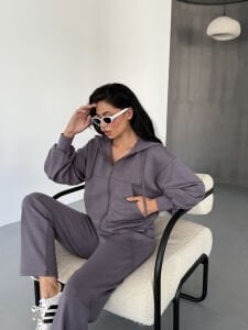 Oysho Fermuarlı Takım M - gri