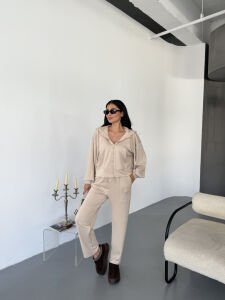 Oysho Fermuarlı Takım L - krem