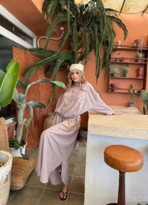 242-6013 Elbise S - koyu krem