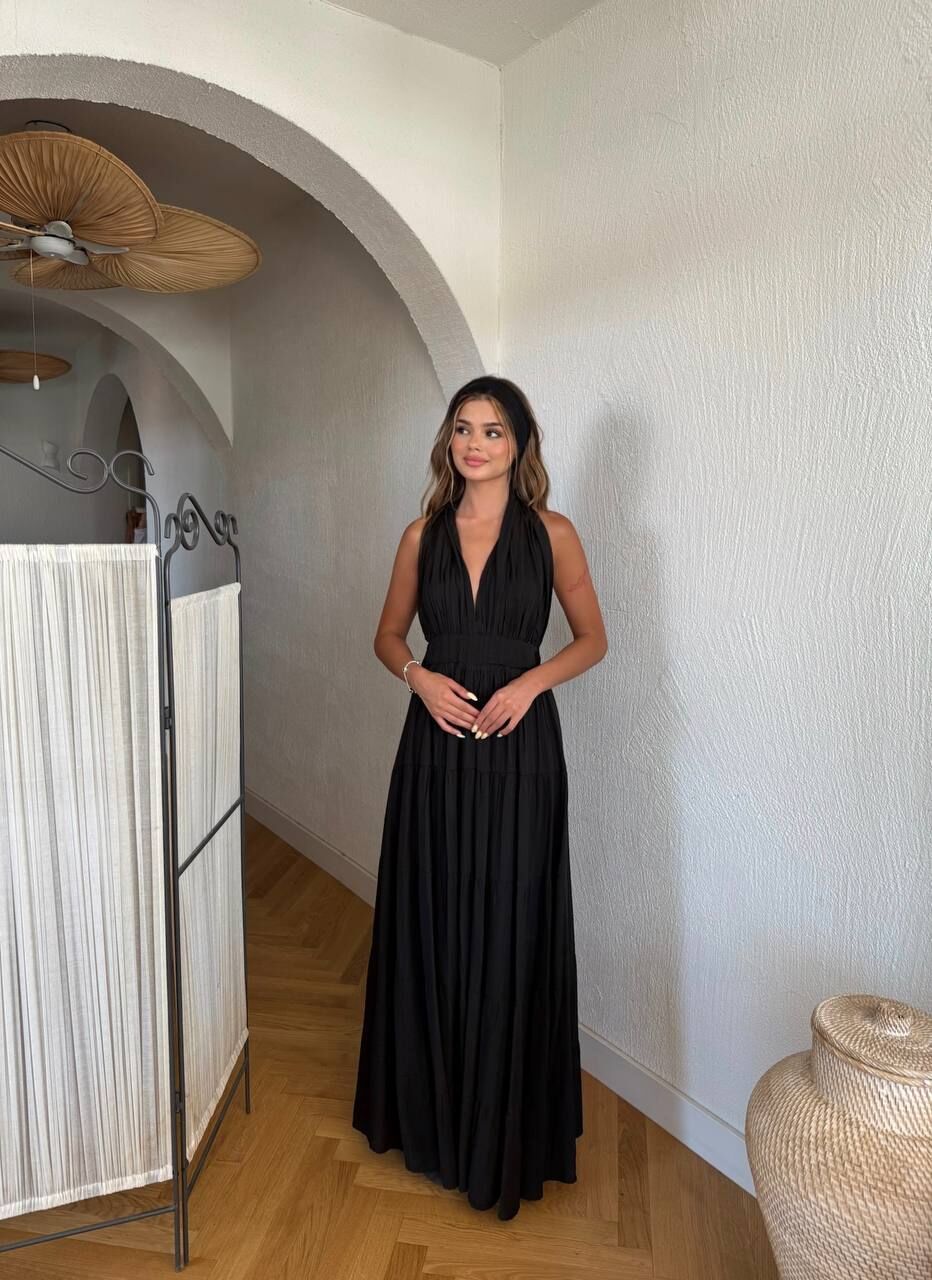 252-6023 Elbise S - siyah