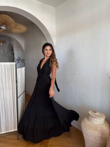 252-6023 Elbise M - siyah