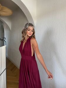 252-6023 Elbise L - bordo