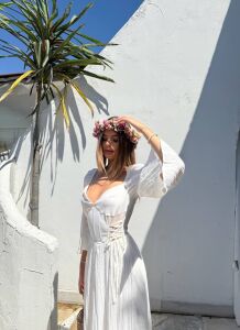 232-6014 Elbise M - beyaz